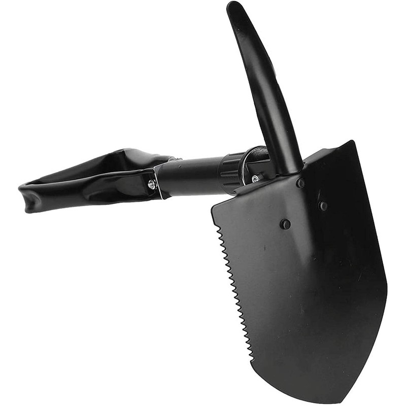 Large 47 cm Multifunctional Folding Shovel, Folding Shovel with Storage