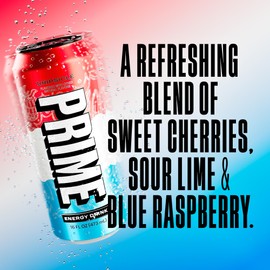 PRIME Energy DRIPSCICLE, Zero Sugar Energy Drink, 200mg Caffeine and 300mg of Electrolytes for Hydration, Vegan, Gluten Free,16 Fluid Ounce, 12 Pack