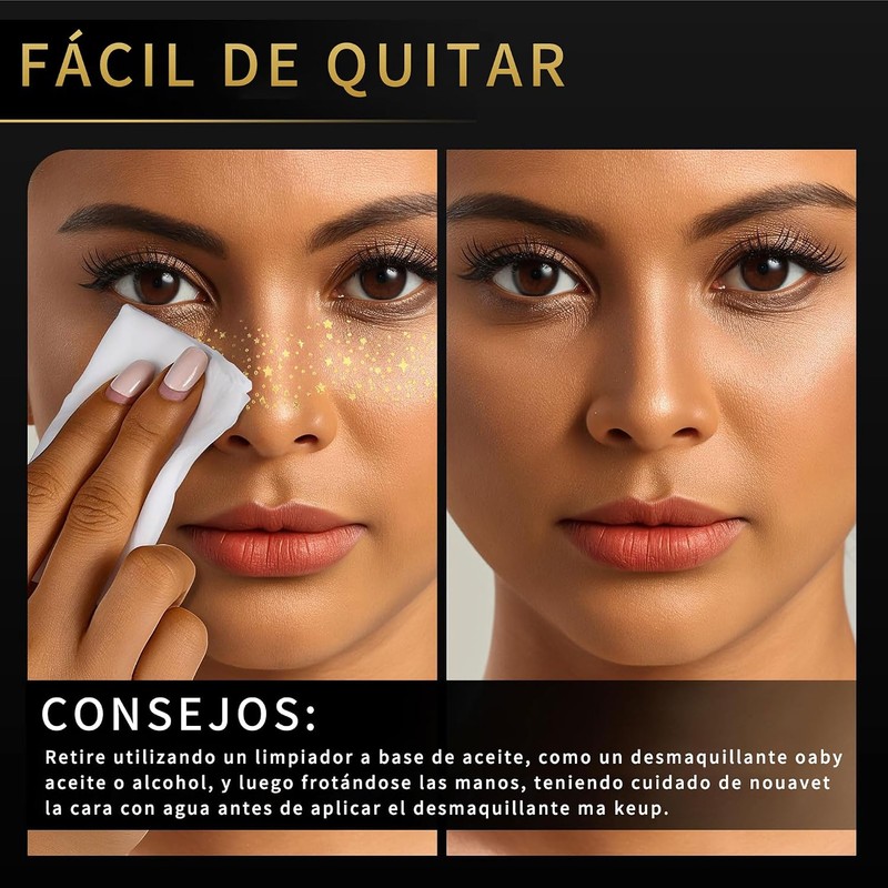 Cara Purpurina Pecas Tatuaje Cara 10PCS, Tatuajes Temporales de Pecas