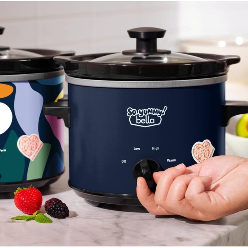 So Yummy by bella 2.0qt Twin Set Slow Cooker Navy