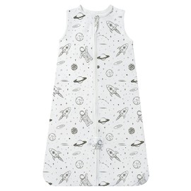TotAha - Saco de dormir ligero de 6 a 15 meses, 0.5 TOG, elástico, sedoso saco de dormir, suave y de transición, Astronauta dibujado a mano, 6-15 Meses