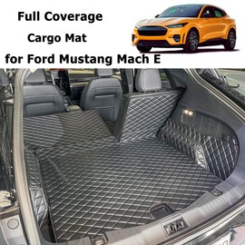 7DEEKEI Cargo Mat Compatible with 2021-2025 Ford Mustang Mach-E Trunk Mat (and Rear Left and Right Side Panels) Cargo Liners for Mach E GT (Trunk Base Upper Only)