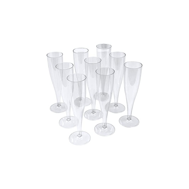 20 x one piece plastic champagne flute / glass -