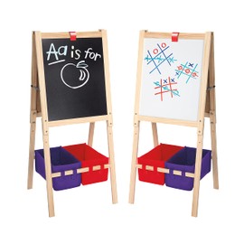 Cra-Z-Art 3-in-1 Smartest Artist Standing Easel- Chalk Board, Dry Erase Board and Storage