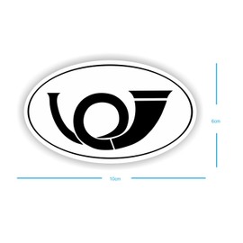 Posthorn Sticker Letter Box Sticker Symbol Sticker (RPMt6/9) (10 cm)