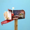 Ouqiuwa American Flag Welcome Magnetic Mailbox Cover, Firework Eagle Mailbox