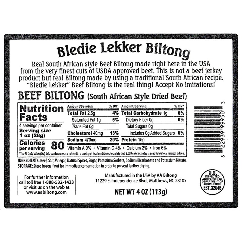 Bledie Lekker 4 Pack Sampler - Biltong, Droewors, Sosatie, Spicy