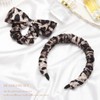 Bessney Boho Headband Wide Leopard Hair Bands Elastic Ruched Scrunchies