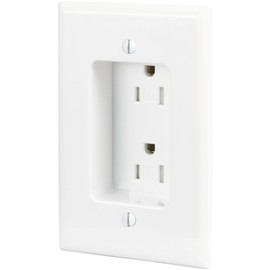 Eaton TR780W 15-Amp 3-Wire 125-Volt Tamper Resistant Recessed Duplex Receptacle 2-Pole, White