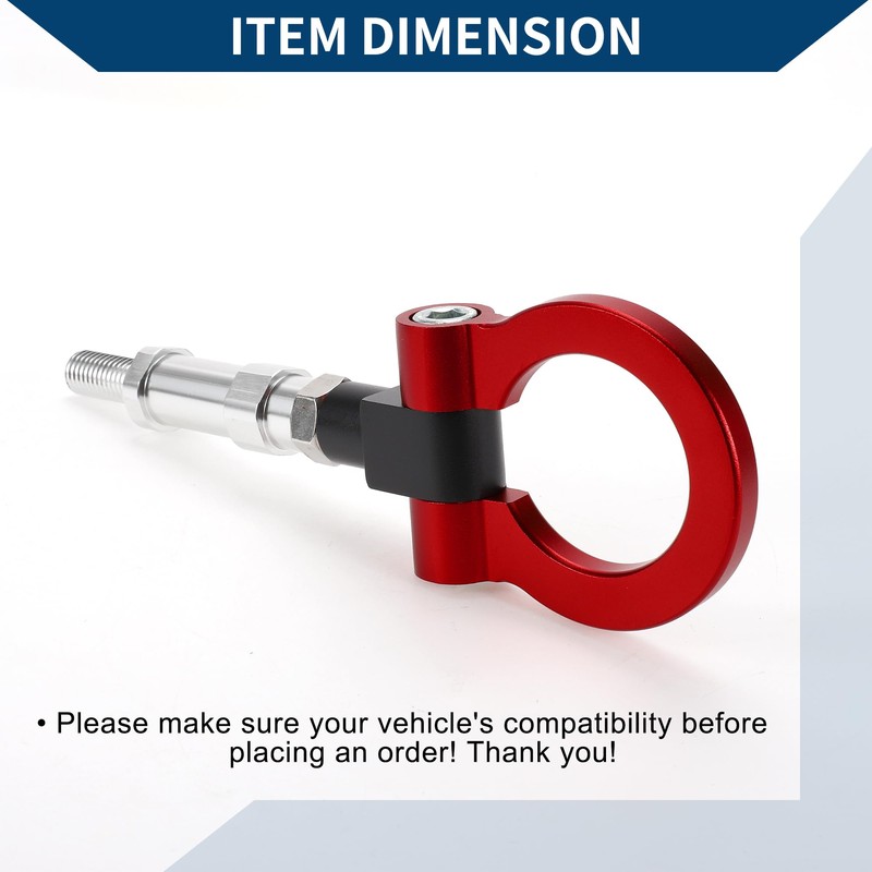 Hihaha Tow Hook/Car Front Bumper Towing Hook/Durable Metal Rotary Tow