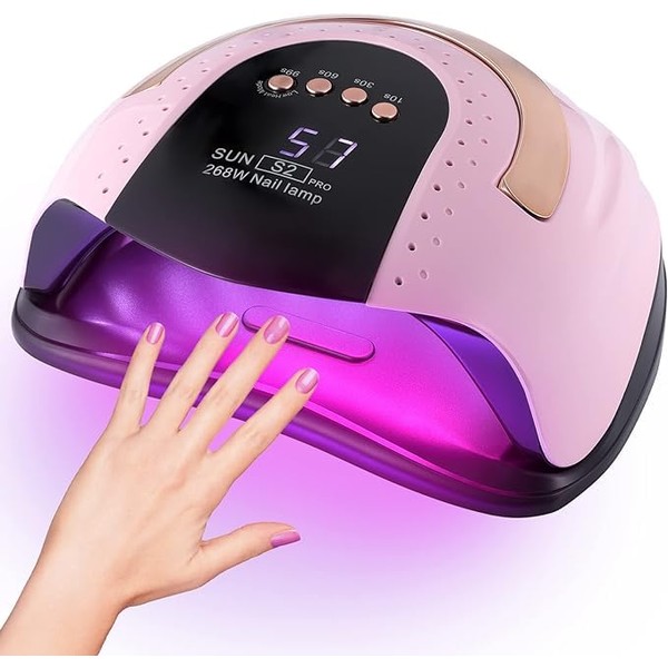 UV LED Nail Lamp, 268W Nail Dryer for Gel Polish,