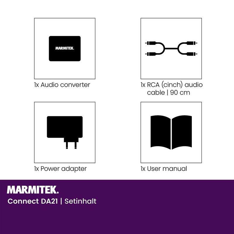 Marmitek Connect DA21 - Audio Converter, Digital, Stereo, PCM
