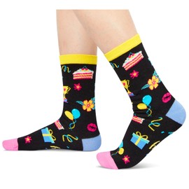 HAPPYPOP Birthday Gifts for Mom Women - Cool Gifts Mother Birthday Gifts, Funny Mom Mommy Socks, Happy Birthday