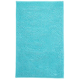 Brandsseller Modern Chenille Bath Mat Shower Mat Shaggy Style (50 x 80 cm, Aqua)