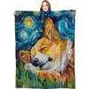 VODRM Corgi Blanket Starry Night Puppy Throw Blankets,Gifts for Kids