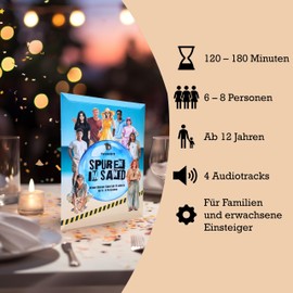 Parameter B - Traces in the Sand - Crime Dinner for 6-8 People - from 12 Years - Crime Dinner for Home for Families with Children - Crime Game for Beginners - Realistic Evidence