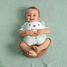 Chicco Cuddly Meditation Bear Cuddly Toy, Soft Electronic Plush Teddy Bear for Children, Soft Filling, 20 Minutes Relaxing and Meditative Music, Soft Light, 0 Months +, Green