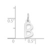 Bonyak Jewelry 14k White Gold Small Slanted Block Letter B
