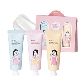 MIDHA Rice Hand Cream Set, 1.35fl.oz/40ml, Moisturising, Hydrating, Non-sticky, Non-greasy, Softens cuticles, Lightweight hydration, Comforting fragrance, for dry hands, perfumed