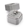 Papten Exquisite Velvet Wedding Ring Box 3 Slot Ring Gift
