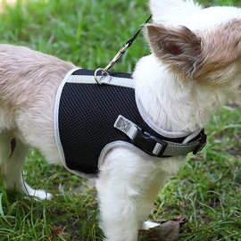 Laroc Small Dog Harness Simple Vest Harness Mesh Small Color Black