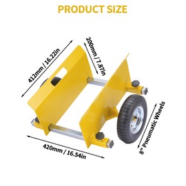 AIWFL Panel Dolly Heavy Duty Door Cart 660LBS Capacity Adjustable Drywall Mover with 8" Pneumatic Wheels Panel Cart for Drywall Sheet Material Handling All Terrain Moving Slab Dolly