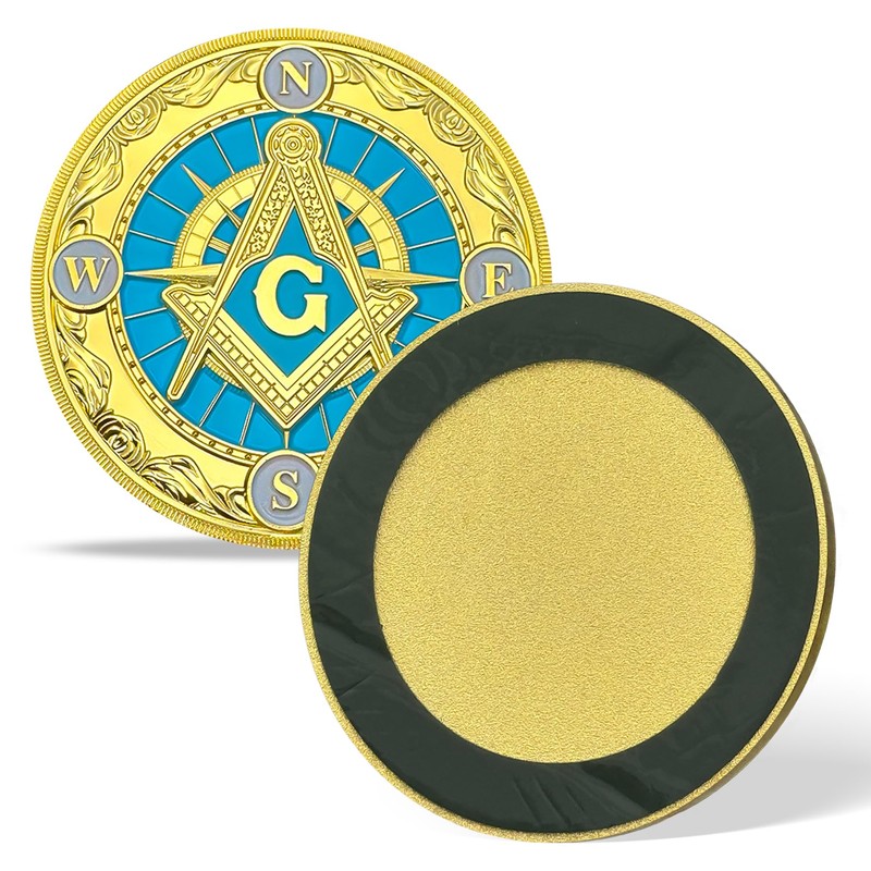 Imasoner Square & Compass Masonic Car Emblem for Accessories, Gold