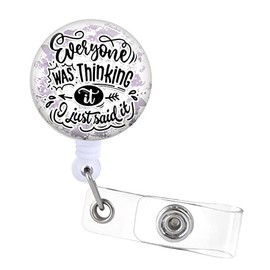 Badge Reels Holder Retractable with ID Clip for Nurse Name Tag Card Funny Sarcastic Quote Nursing Doctor Teacher Student Medical Work Office Alligator Clip ZJK668