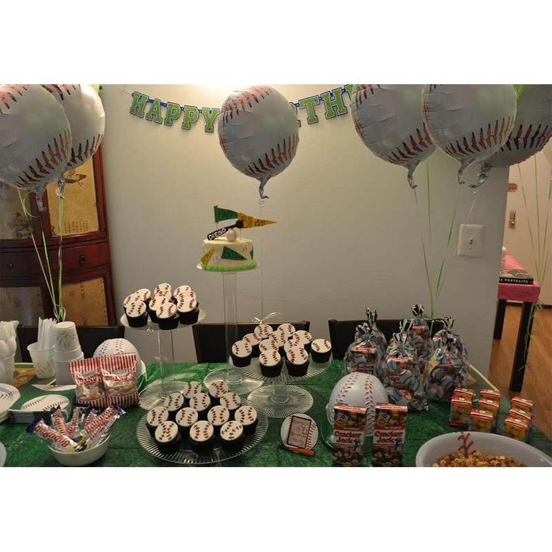 16個 ベースボールバルーン 18インチ ホイルマイラーベースボールバルーン 野球テーマパーティー装飾用品 ジャンボバルーン 男の子 女の子 性別発表 誕生日パーティー