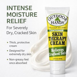 Outdoor Hands Intense Skin Therapy Cream – Crack & Dry Skin Repair – Pharmacist-Formulated Healing Cream for Cracked, Chapped or Split Hands, Heels & Elbows 3.4oz (2 Pack)