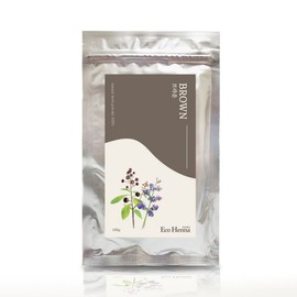 Eco Henna Certified Natural 100% Henna Dye Powder, 1 Piece, Brown / 에코헤나 인증받은 천연100% 헤나염색약 가루, 1개, 브라운(갈색)