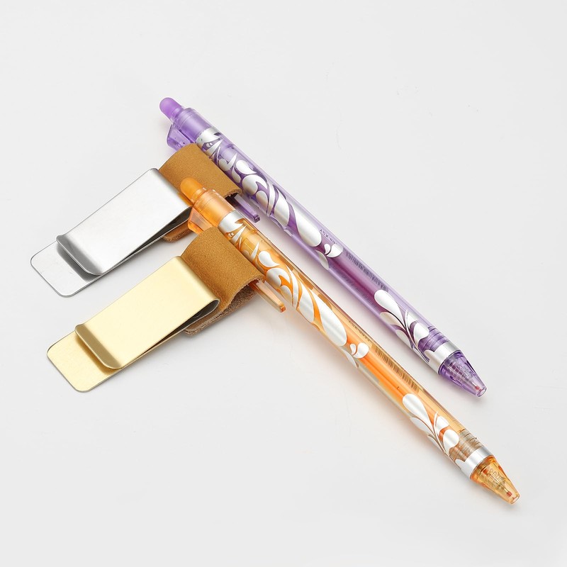 PATIKIL Pen Loop for Notebook, Stainless Steel Book Clip with