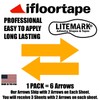 LiteMark Durable Arrows, Golden Yellow, Large Size Arrow Sticker, Direct
