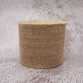 INSPIRELLE INSPIRELLE 4" Natural Burlap Fabric Roll 10 Yards Jute Ribbon for Gift Wrapping Craft Projects Wedding Decoration Home Decoration 10CM