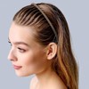 Alpinleux 3 Pcs Headband with Teeth,4.3"×0.7", Black, Coffee, Khak