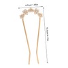 Healeved Elegant Pearl Hair Fork for Buns Sturdy U-shaped French