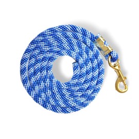 Lead Rope for Horses, Tie Rope in Various Stylish Designs, Lead Rope, Pony, Donkey, Goat (1 x Blue/Light Blue)