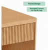 40 Inch Fluted Desk with 2 Drawers, Modern Wooden Desk
