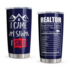 Pudmaple Realtor Gifts, Real Estate Agent Gifts, Realtor Gifts for Women/Men, Realtor Supplies, Best Gift for Realtors/Real Estate Agents Female/Male, Closing Gifts for Realtors, Realtor Tumbler 20oz