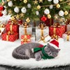 YGWAPJL White Faux Fur Christmas Tree Skirt 50cm / 19.7"
