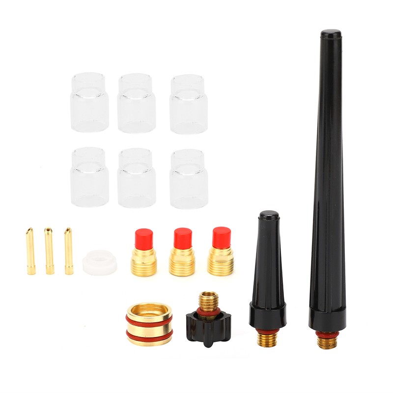 Welding Torch Accessories Kit Glass Cup Nozzle Tungsten Clamp Kit
