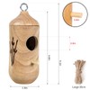 Hummingbird House for Outside Hanging,Wooden Humming Bird Nest 3 Pcs