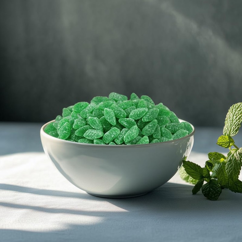 Spearmint Leaves Jelly Candy - 2 Pound Bulk Bag -