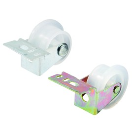 Prime-Line MP7147 Drawer Guide Roller Assembly, 1 In. Diameter, Plastic Wheel On Steel (2 Pack)