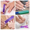 BUOKSLLY 4-Piece Professional Nail File Set, 7 Sides Polishing File,