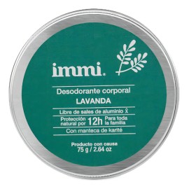 Immi Desodorante Crema Lavanda Aluminio 75g Proteccion 12h Libre Manchas