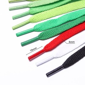 Flat Shoe Laces for Sneakers, Athletic Shoelaces Sport Shoes Boots, Multiple Lengths and Colors green 31.5inch