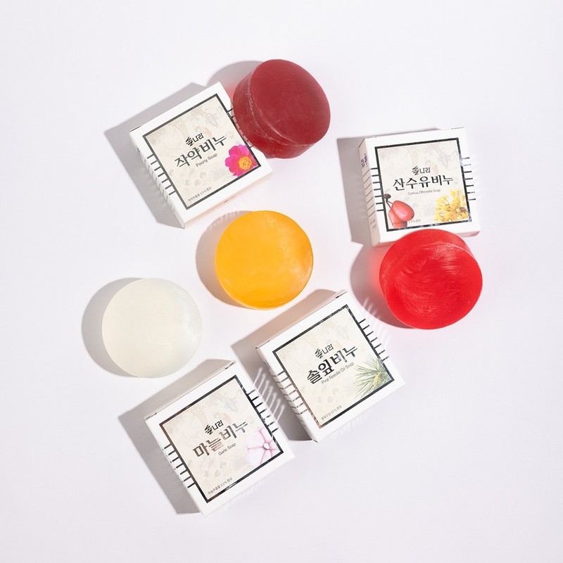 솔나라 솔잎비누 천연비누 저자극 세안 민감성 피부 식물성 비누 120g,