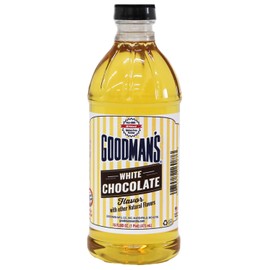 Goodman's White Chocolate Flavor - Gluten-Free, Non-GMO, Kosher - For Keto and Plant-Based Recipes - Ideal for Cakes, Cookies, Hot Chocolate, Cocktails, and More! Low Carb & Low Calorie (16oz Bottle)