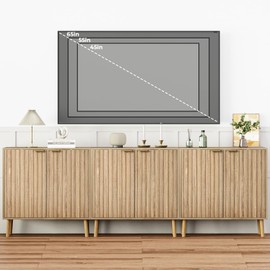 Vrullu Fluted Storage Cabinet, Free Standing Buffet, Wood Sideboard, Multifunctional Accent Storage for Living Room, Hallway, Entryway, Dining Room (1, Oak)